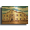 'Synagogue Telz Exterior' By Andrea Strongwater Gold Metal Wall Art