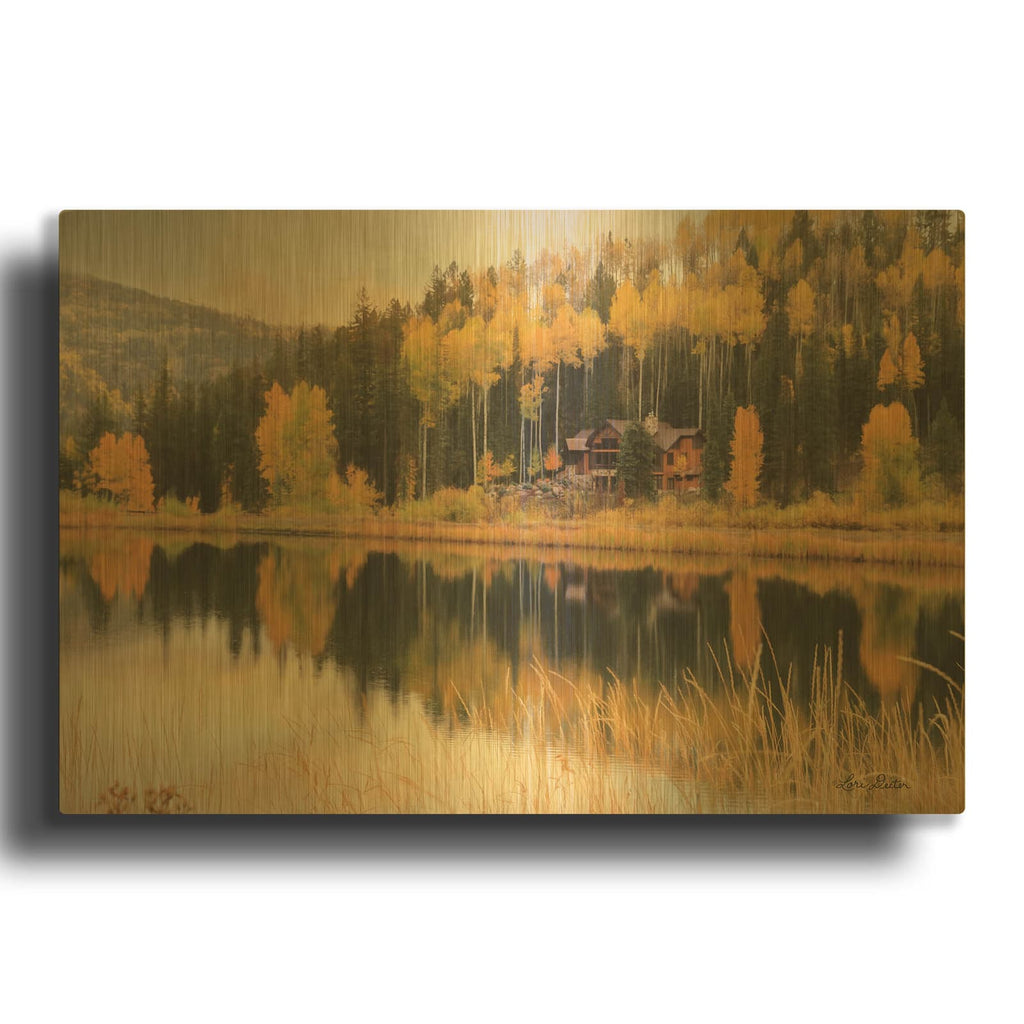'Durango Reflections' By Lori Deiter Gold Metal Wall Art