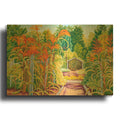 'Ny September Grains' By Andrea Strongwater Gold Metal Wall Art