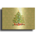 'Christmas Tree Spode' By Andrea Strongwater Gold Metal Wall Art
