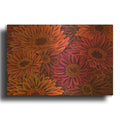 'Gerbera Orange Red' By Andrea Strongwater Gold Metal Wall Art