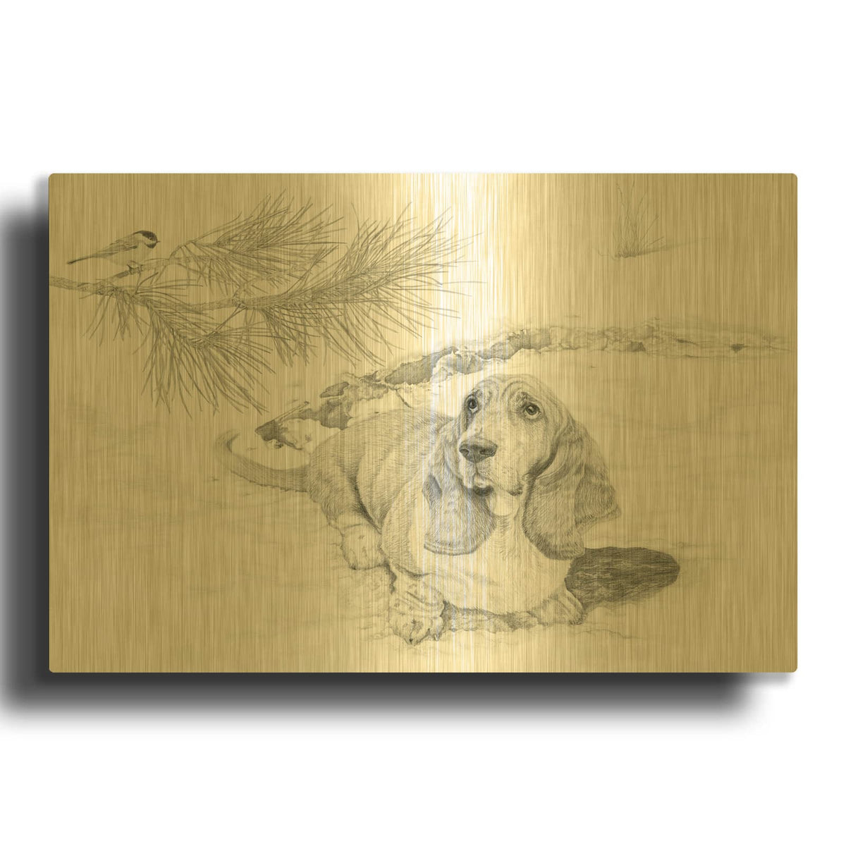 'Cold Enough For Ya' By Darlene Pavlovich Gold Metal Wall Art