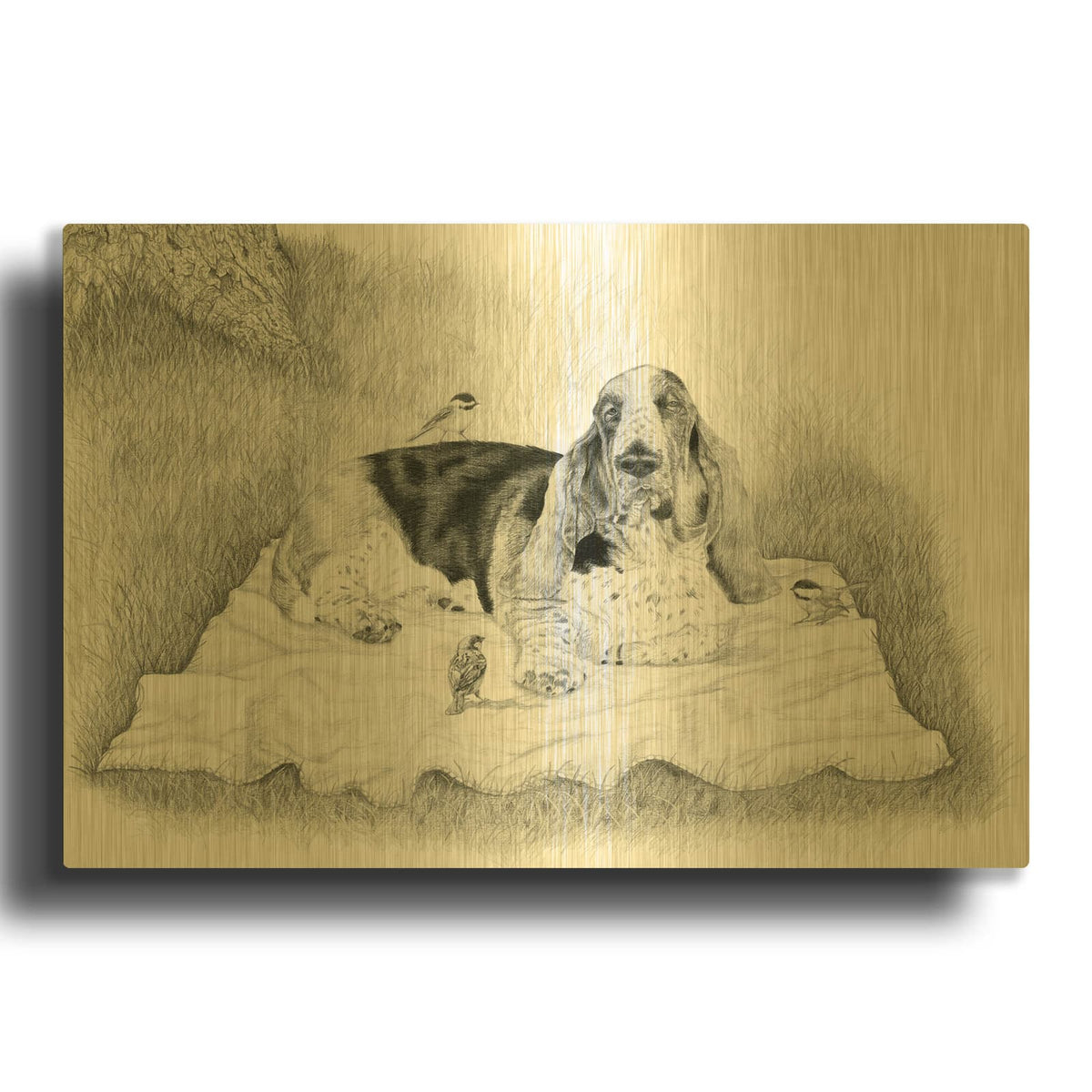'Gentle Tollerance' By Darlene Pavlovich Gold Metal Wall Art