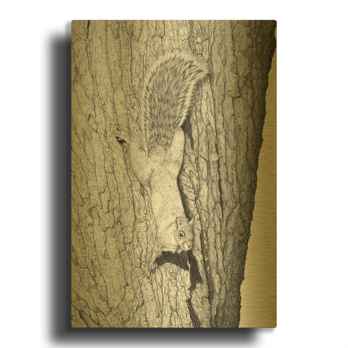 'Morning Stretch' By Darlene Pavlovich Gold Metal Wall Art