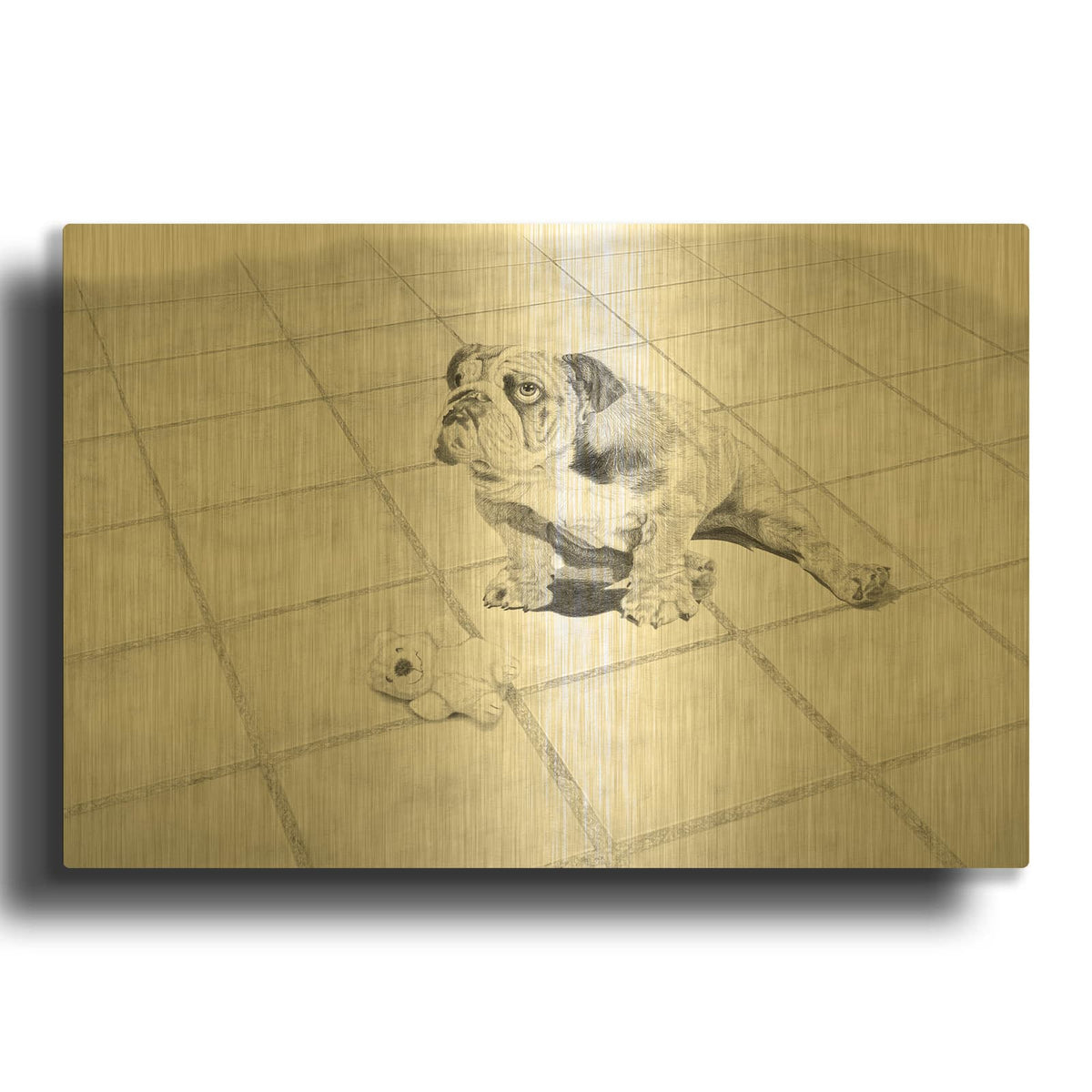 'Play With Me' By Darlene Pavlovich Gold Metal Wall Art
