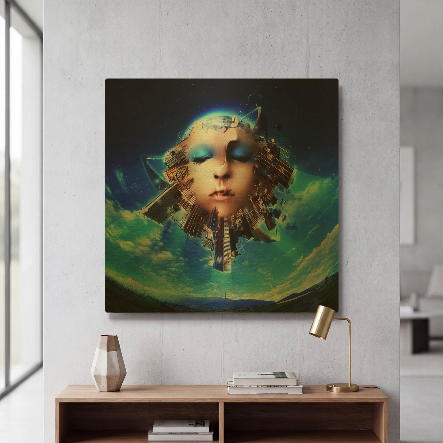 'City Of Light' By Mario Sanchez Nevado Gold Metal Wall Art
