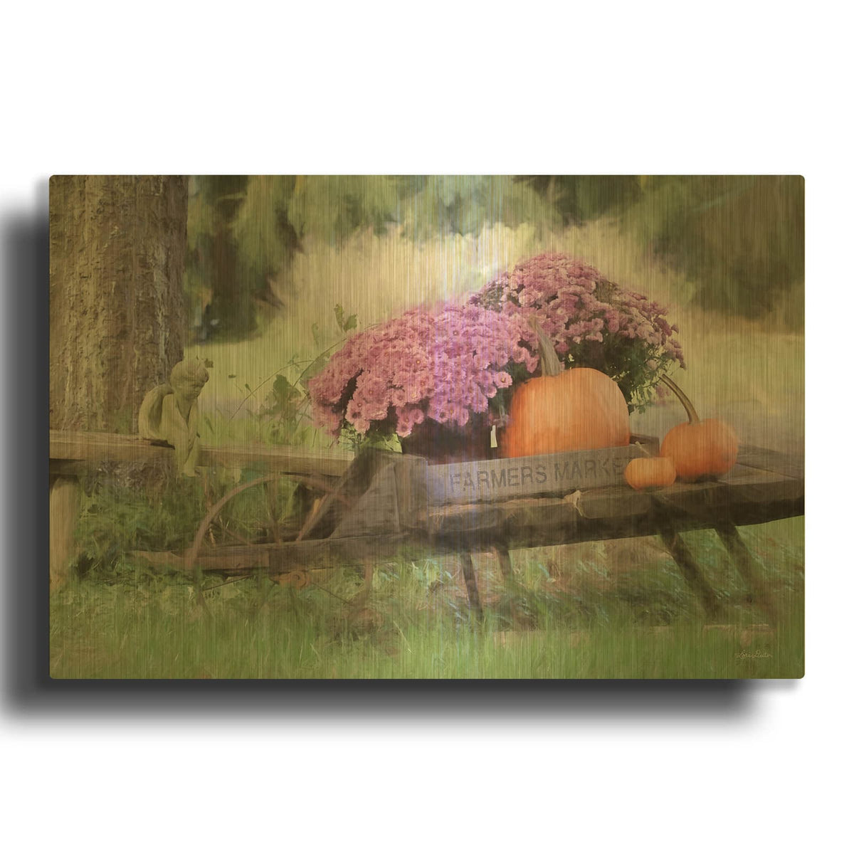 'Fall Display' By Lori Deiter Gold Metal Wall Art