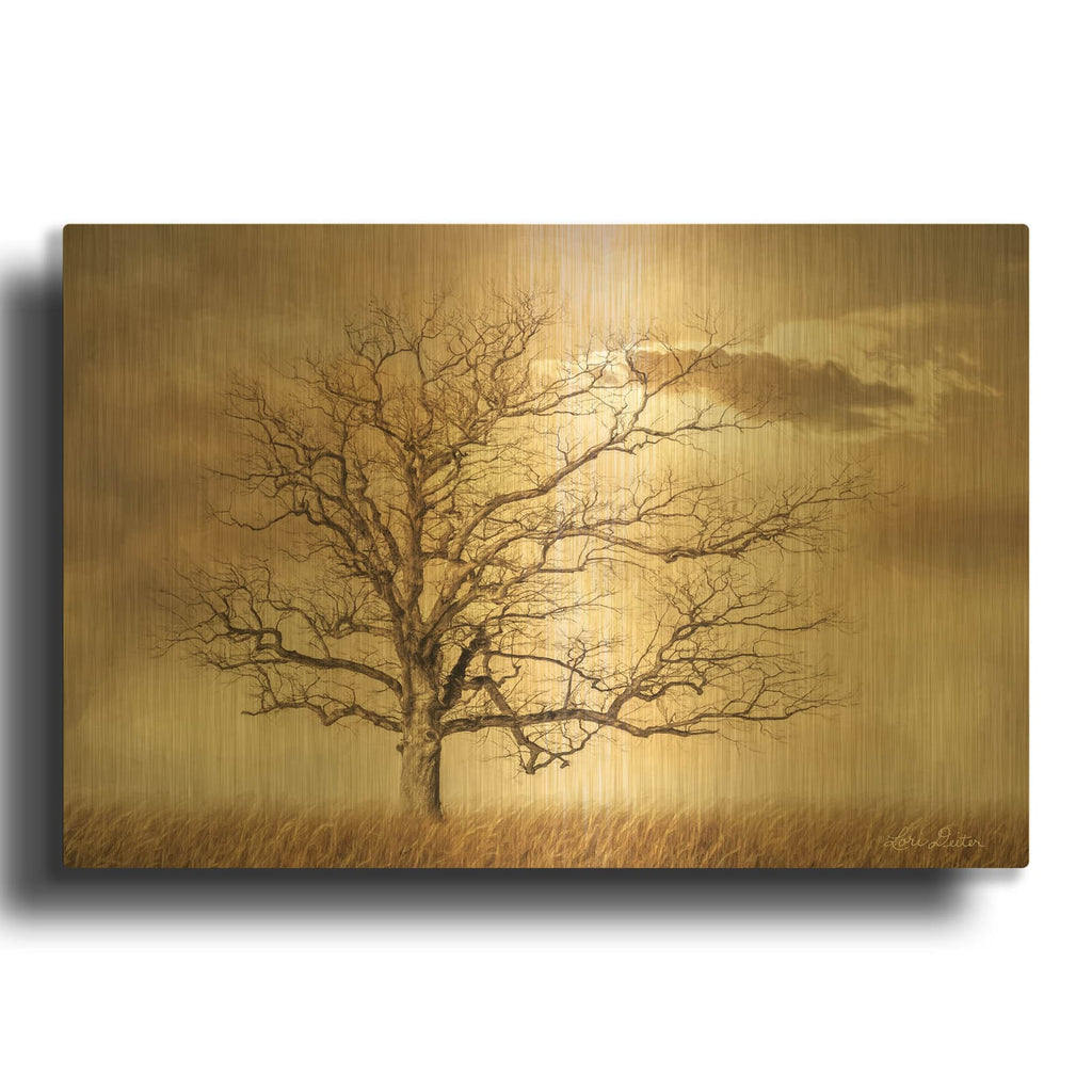 'Golden Tree' By Lori Deiter Gold Metal Wall Art