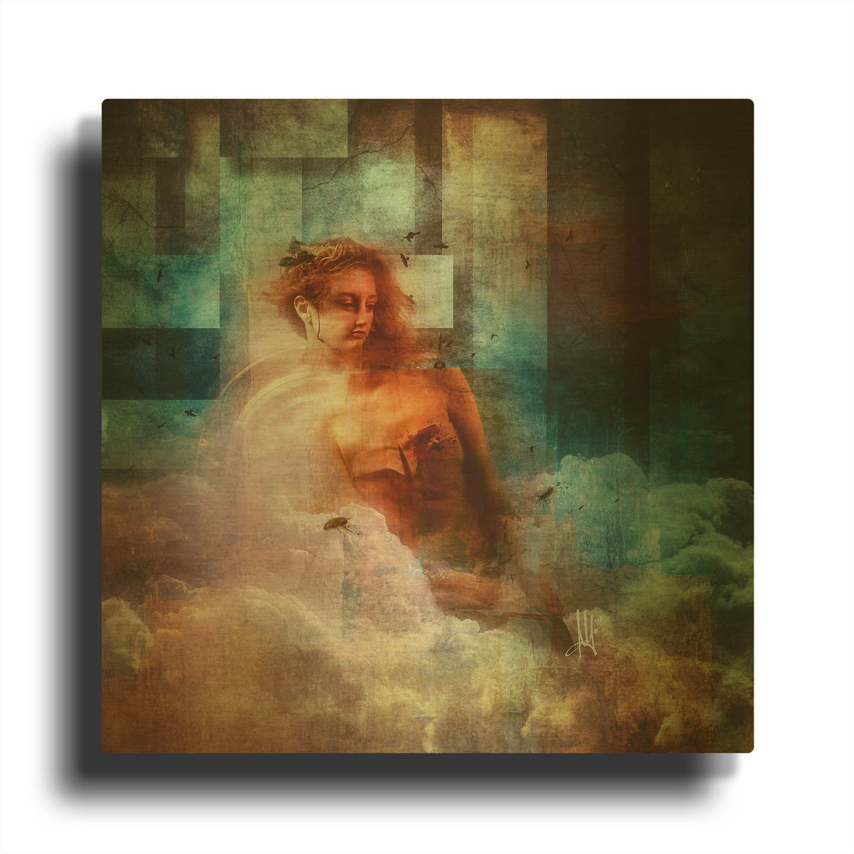 'Clouds The Future Triumph Of The Weak' By Mario Sanchez Nevado Gold Metal Wall Art