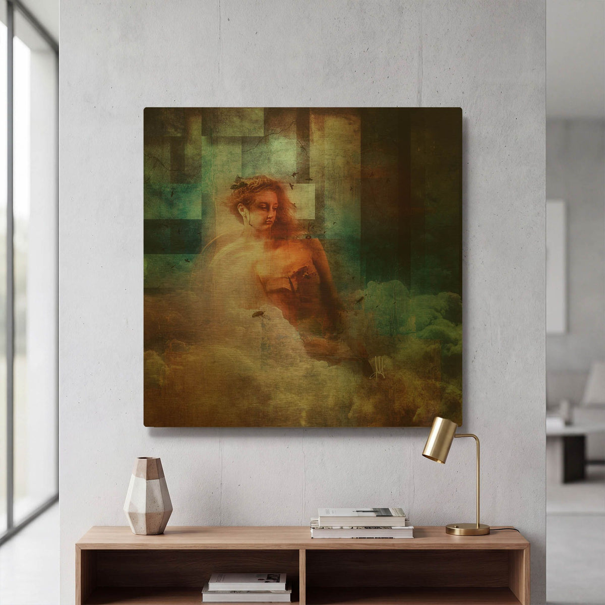 'Clouds The Future Triumph Of The Weak' By Mario Sanchez Nevado Gold Metal Wall Art