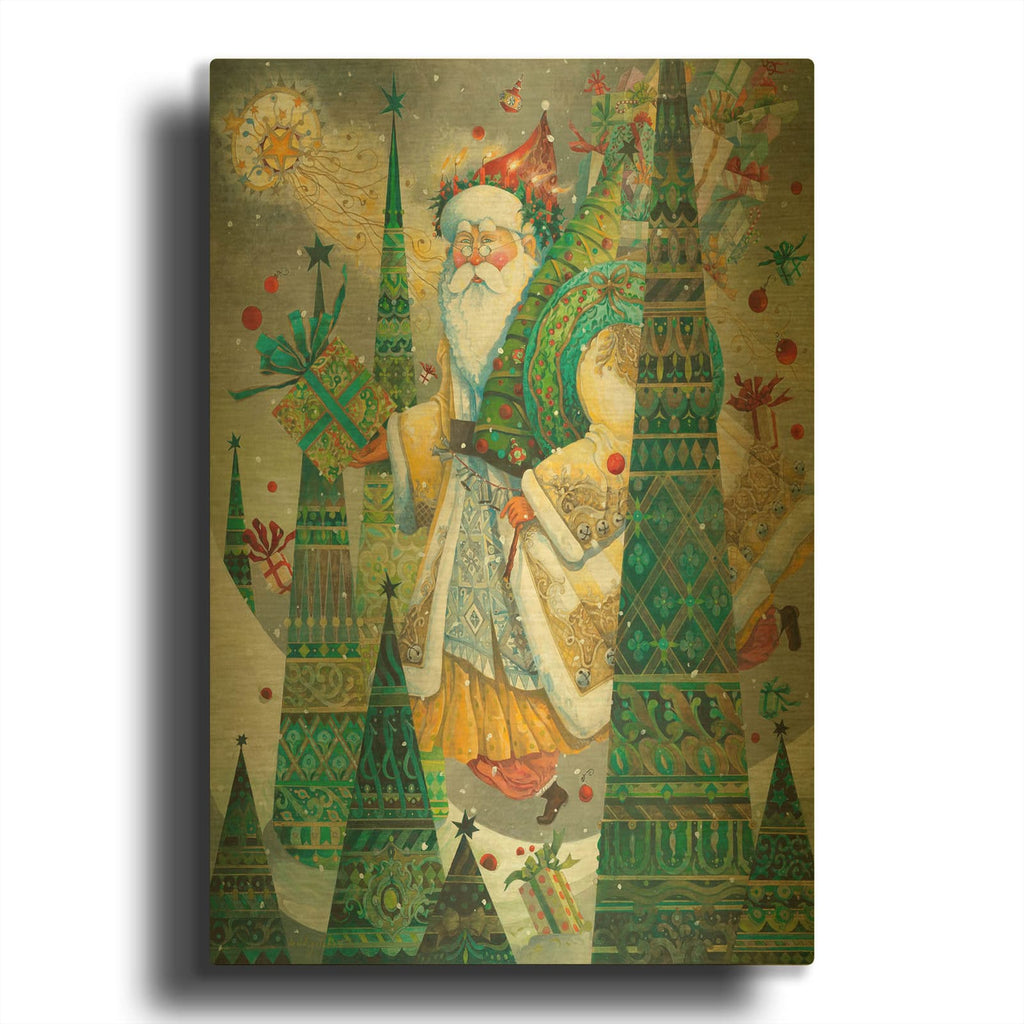'The Year The Reindeer Had The Flu' By David Galchutt Gold Metal Wall Art