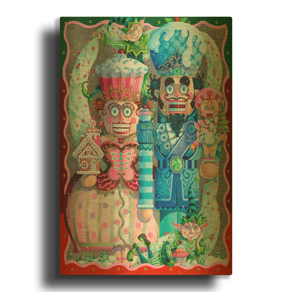 'Nutty Crackers' By David Galchutt Gold Metal Wall Art