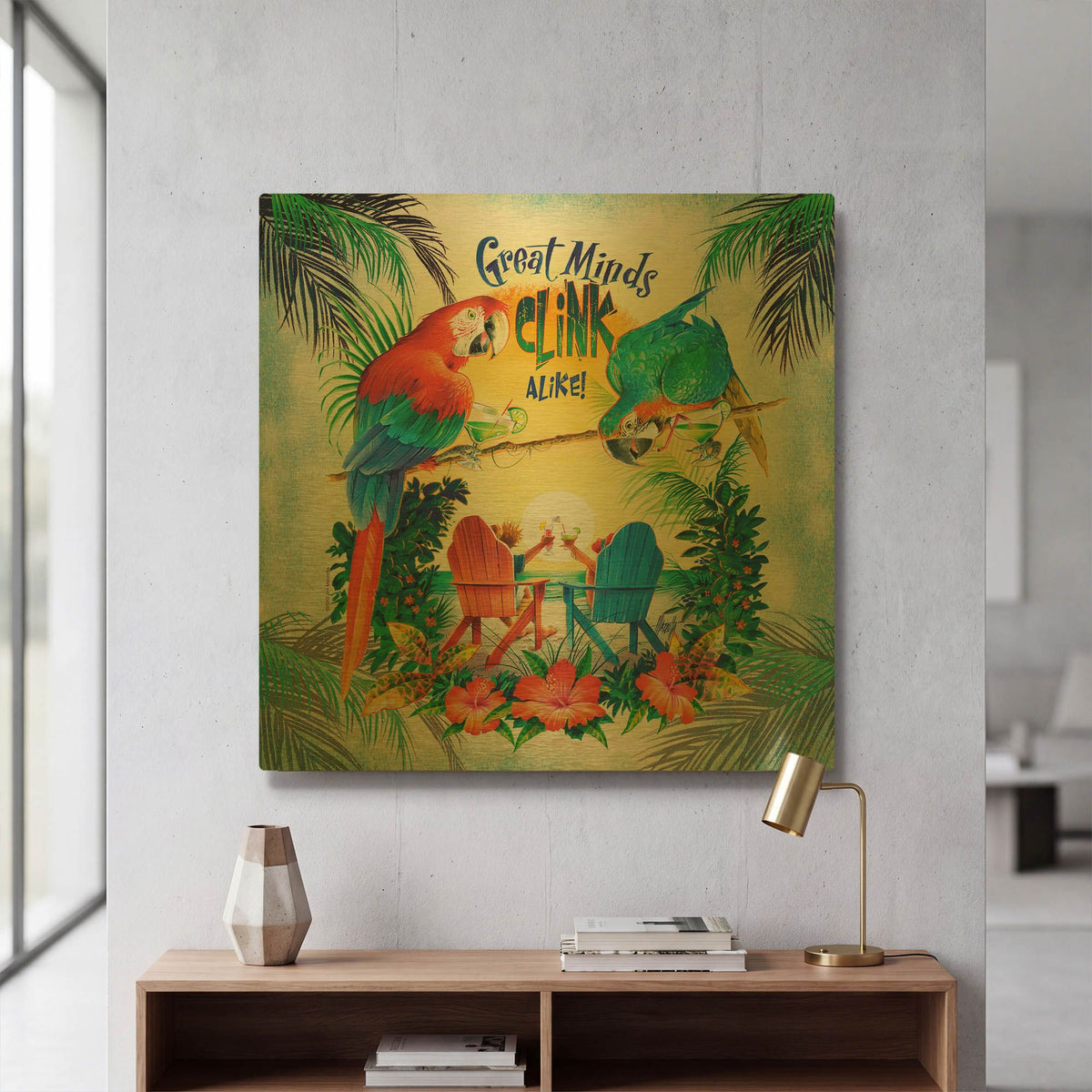 'Great Minds' By James Mazzotta Gold Metal Wall Art