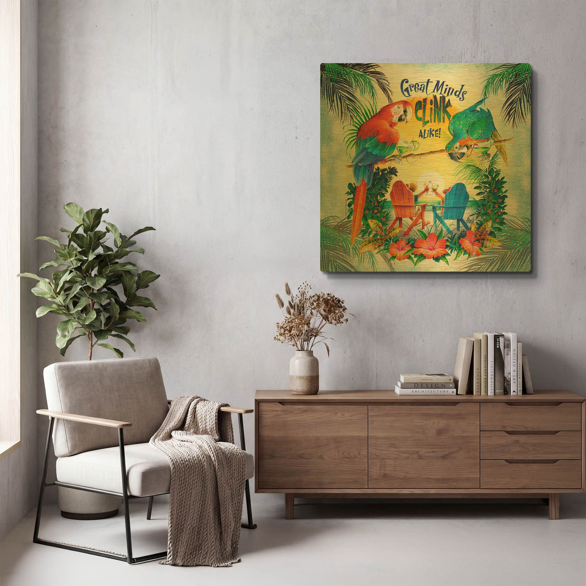'Great Minds' By James Mazzotta Gold Metal Wall Art