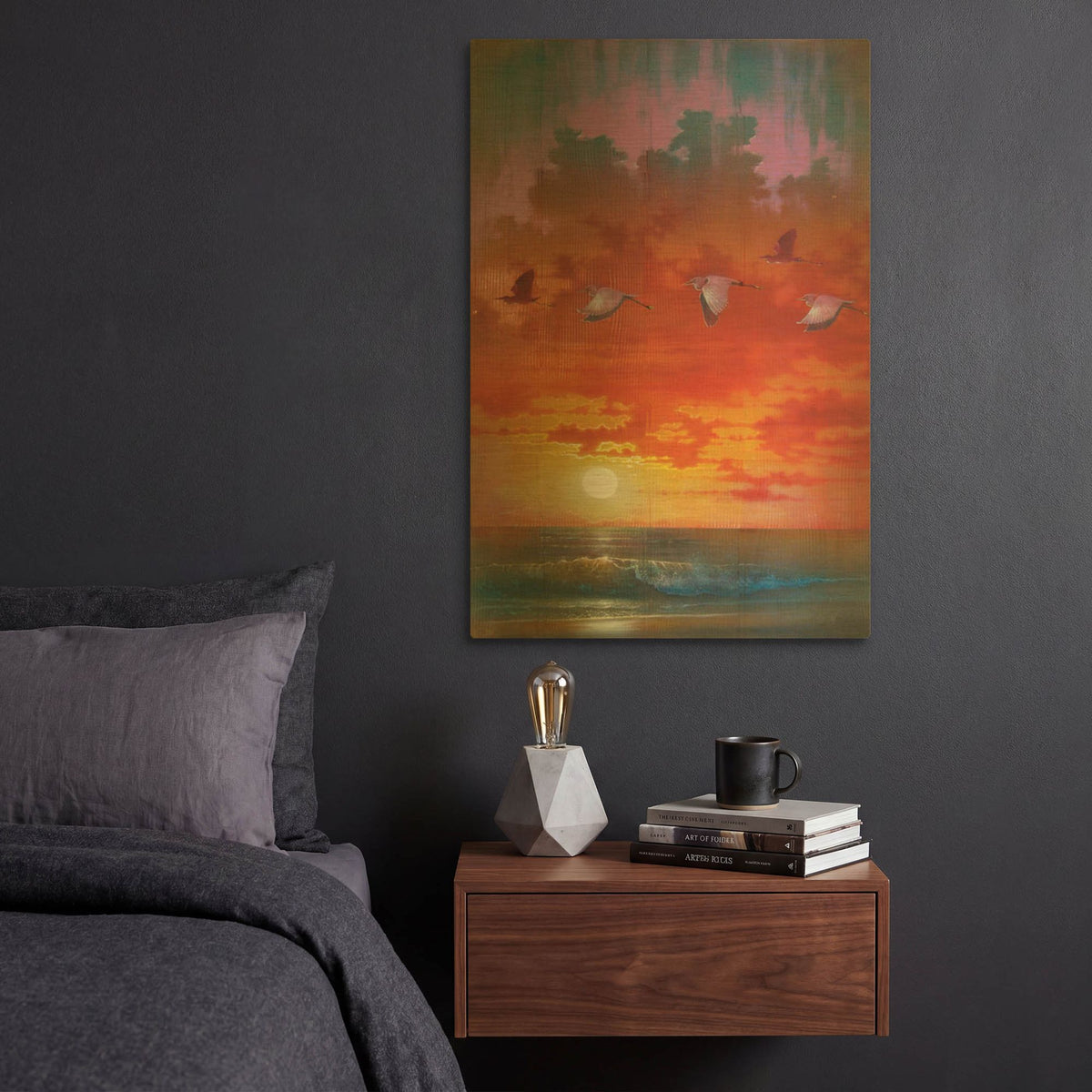 'Flight Home' By James Mazzotta Gold Metal Wall Art