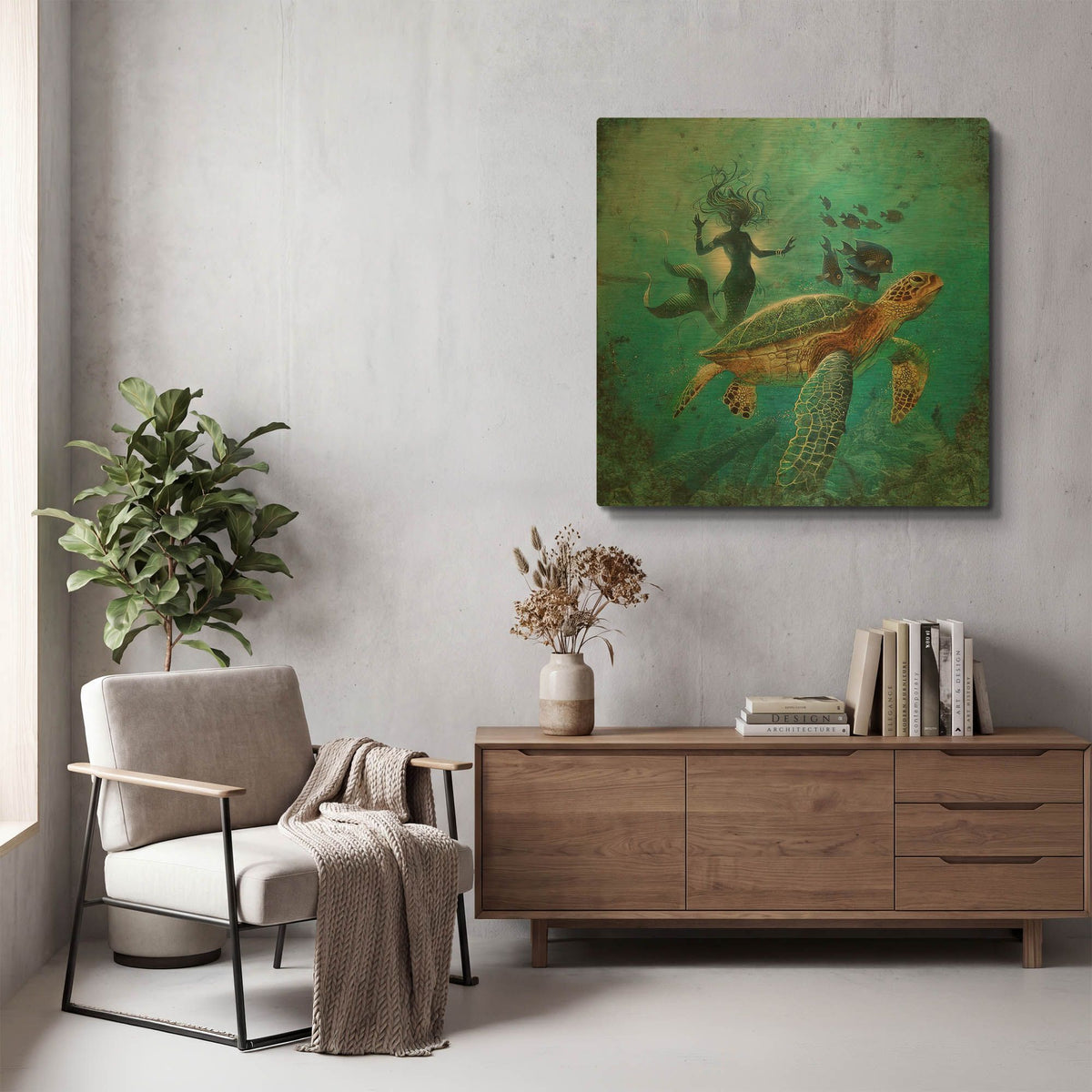 'Driftin The Night Away' By James Mazzotta Gold Metal Wall Art