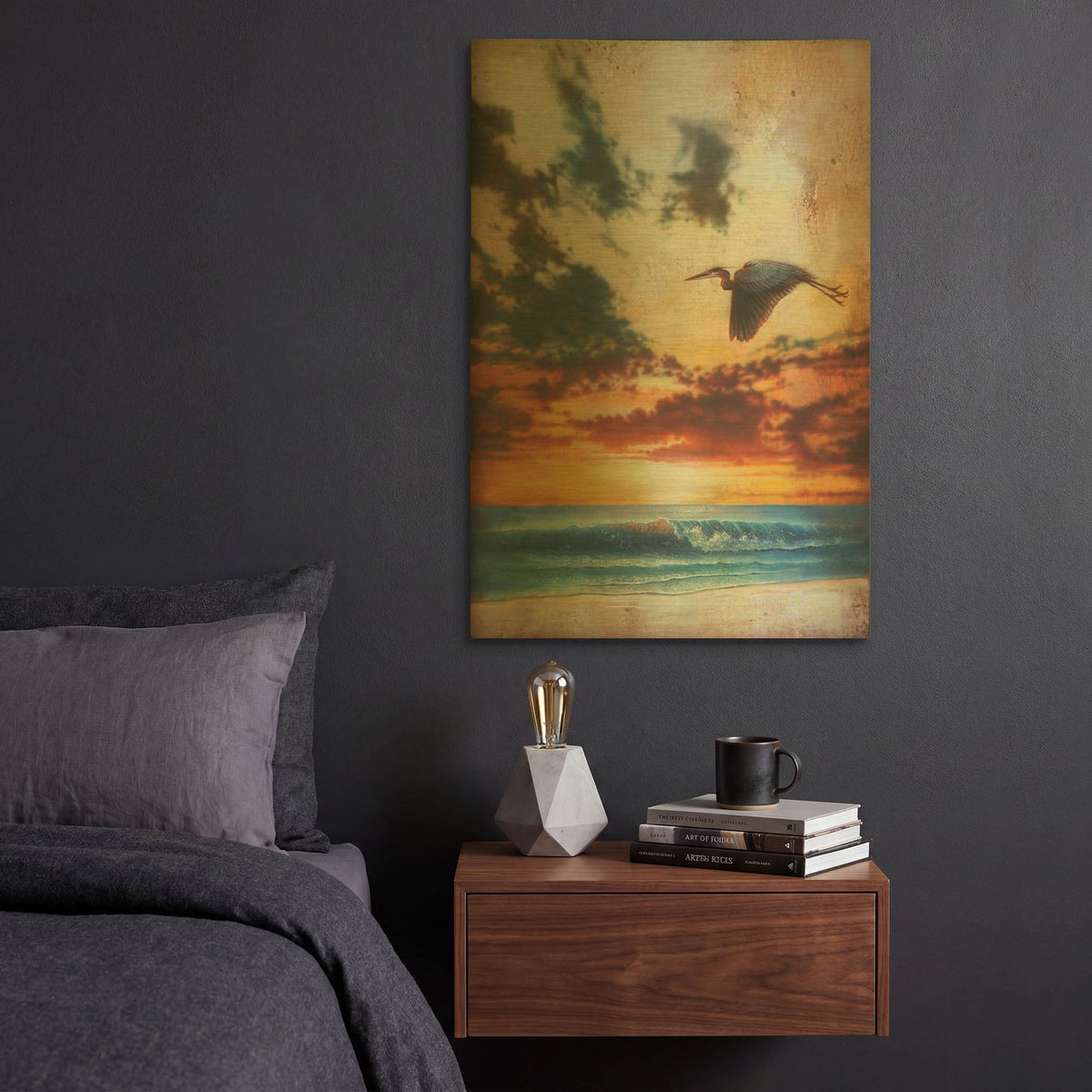 'Bird Of Paradise' By James Mazzotta Gold Metal Wall Art