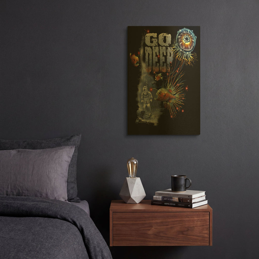 'Go Deep' By James Mazzotta Gold Metal Wall Art