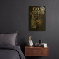'Go Deep' By James Mazzotta Gold Metal Wall Art