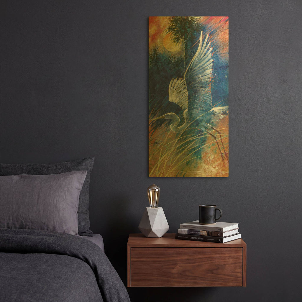 'Sundown Touchdown' By James Mazzotta Gold Metal Wall Art