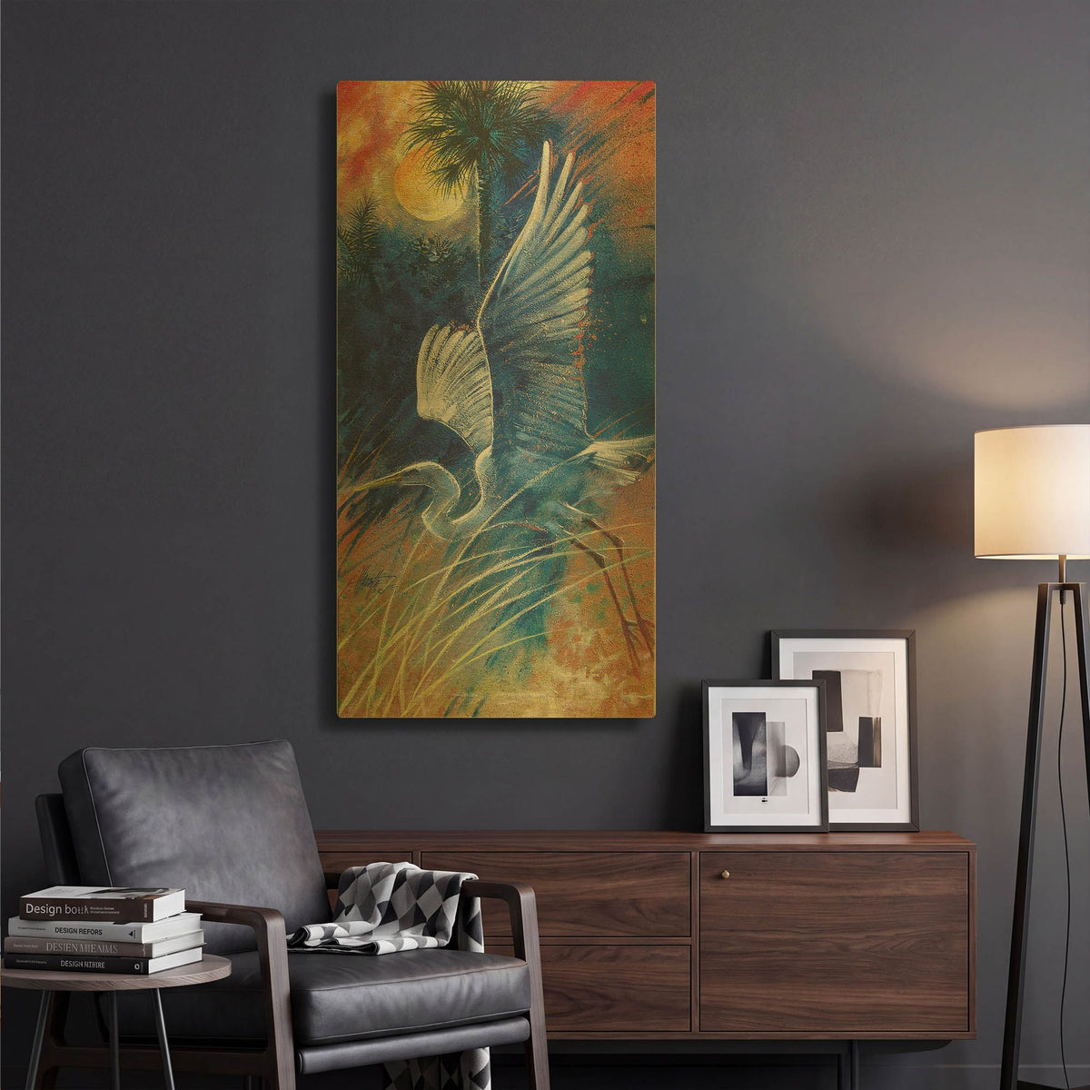 'Sundown Touchdown' By James Mazzotta Gold Metal Wall Art