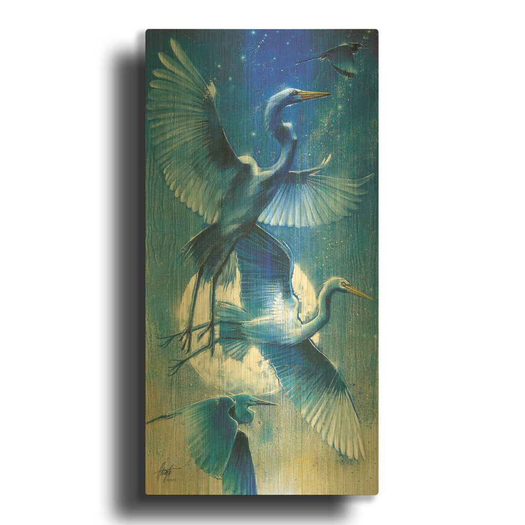 'Moon Dancers' By James Mazzotta Gold Metal Wall Art