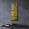 'Lone Palm Right Heron' By James Mazzotta Gold Metal Wall Art