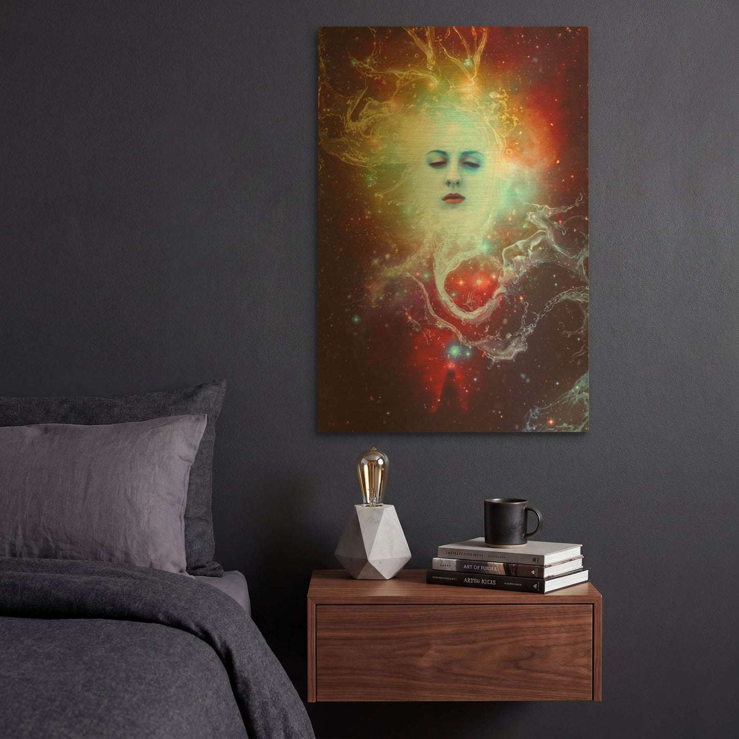 'Conscience' By Mario Sanchez Nevado Gold Metal Wall Art