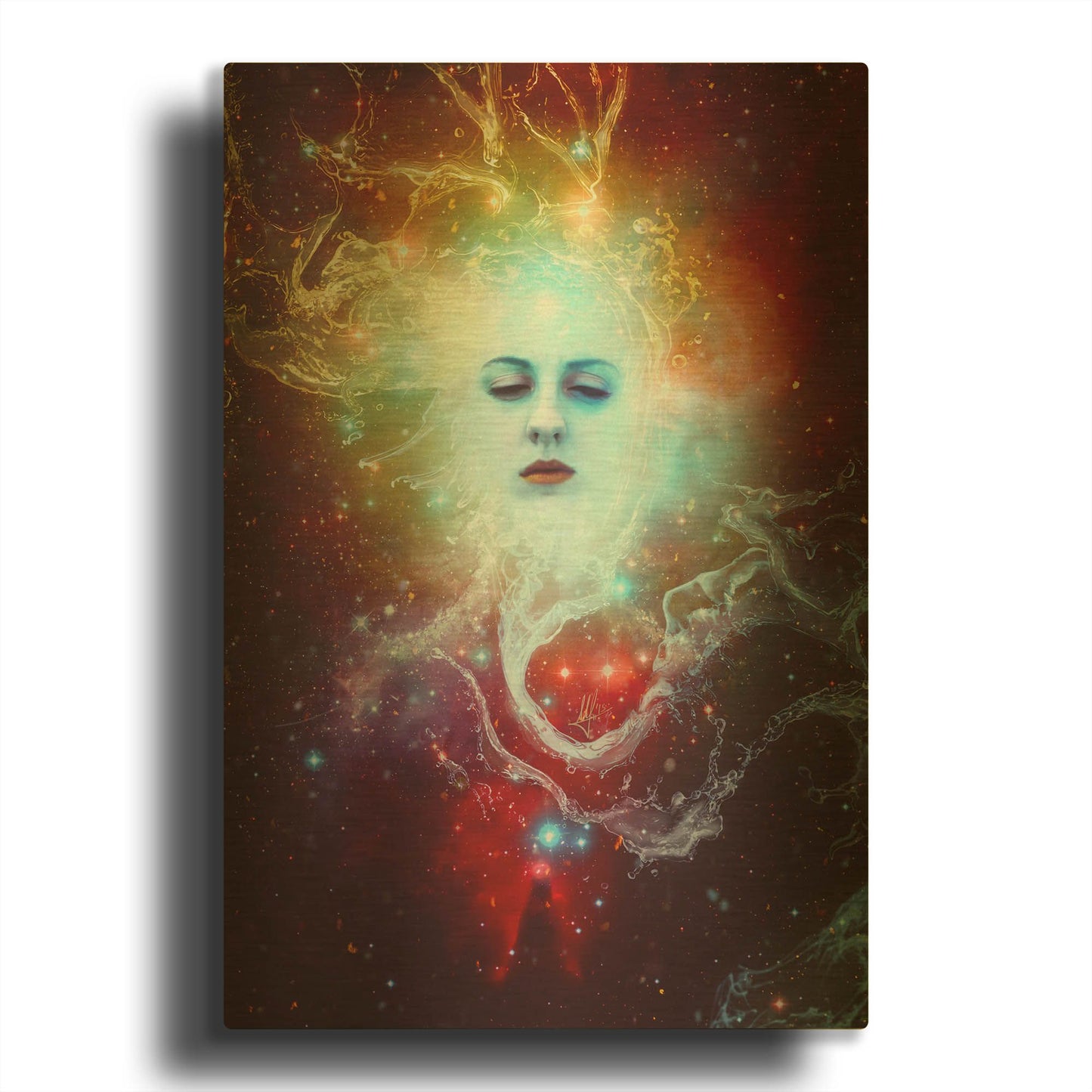 'Conscience' By Mario Sanchez Nevado Gold Metal Wall Art