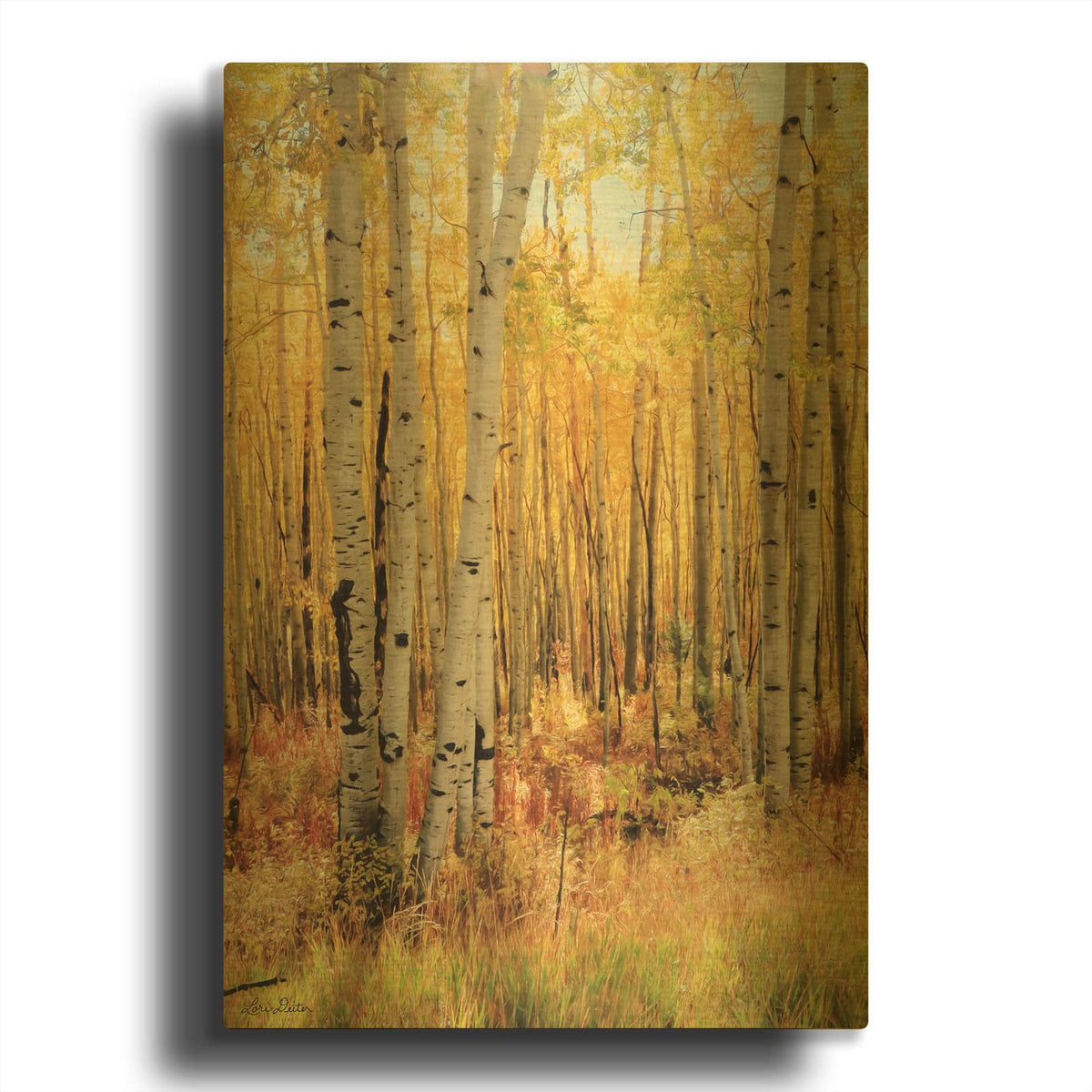 'Solid Gold II' By Lori Deiter Gold Metal Wall Art