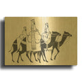 'Three Kings 1' By Tis the season Gold Metal Wall Art