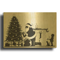 'Presents' By Tis the season Gold Metal Wall Art