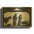 'Away In A Manger' By Tis the season Gold Metal Wall Art