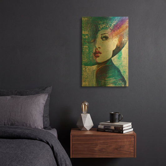 'Angie' By Colin John Staples Gold Metal Wall Art