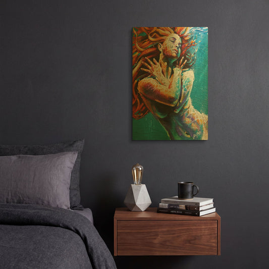 'Floating in Color' By Colin John Staples Gold Metal Wall Art