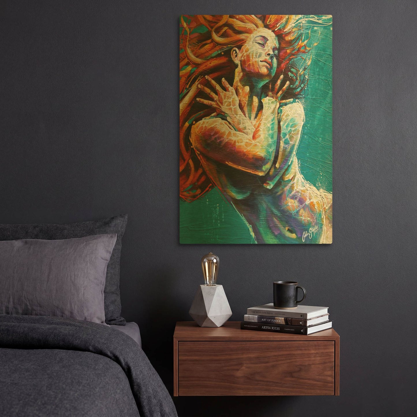 'Floating in Color' By Colin John Staples Gold Metal Wall Art