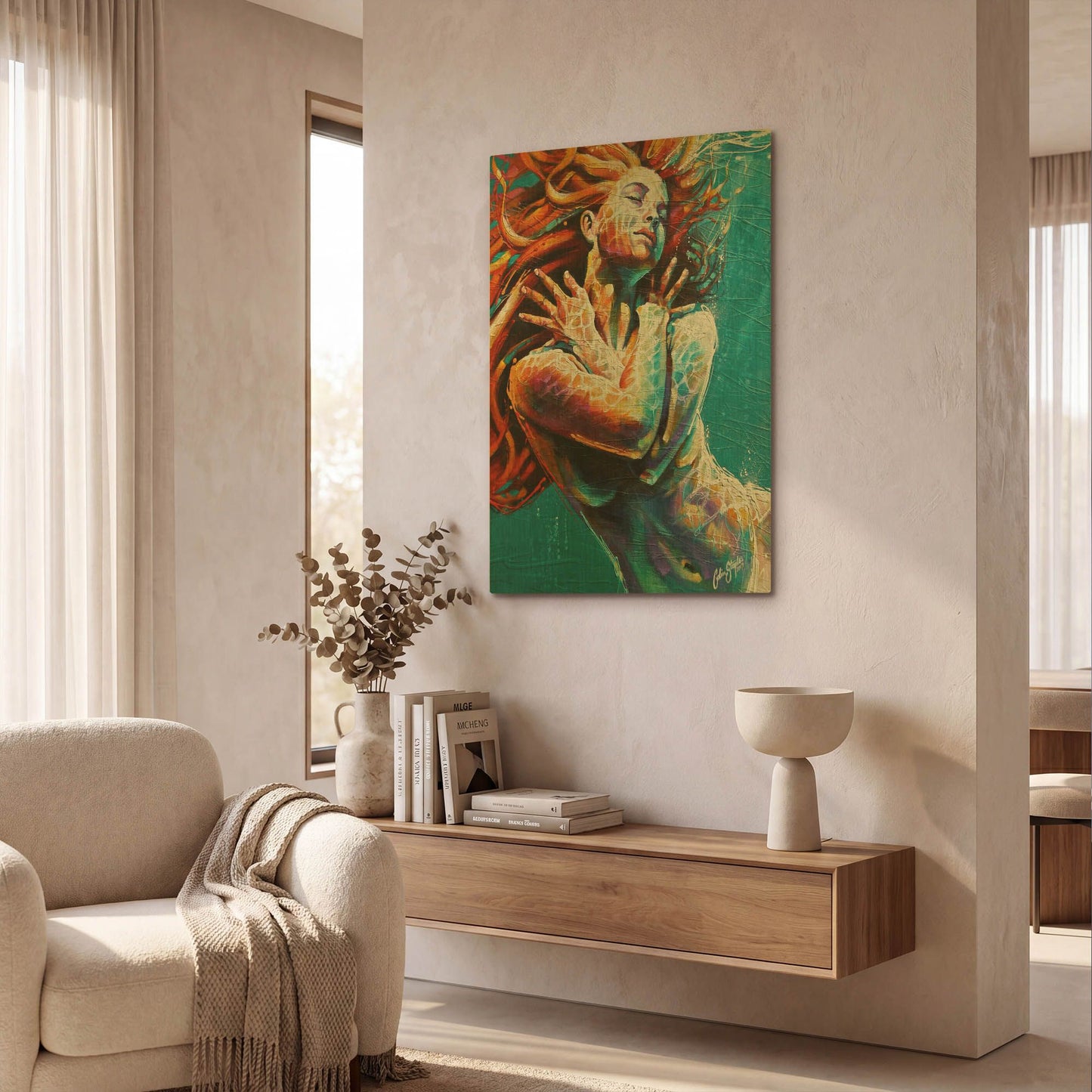 'Floating in Color' By Colin John Staples Gold Metal Wall Art