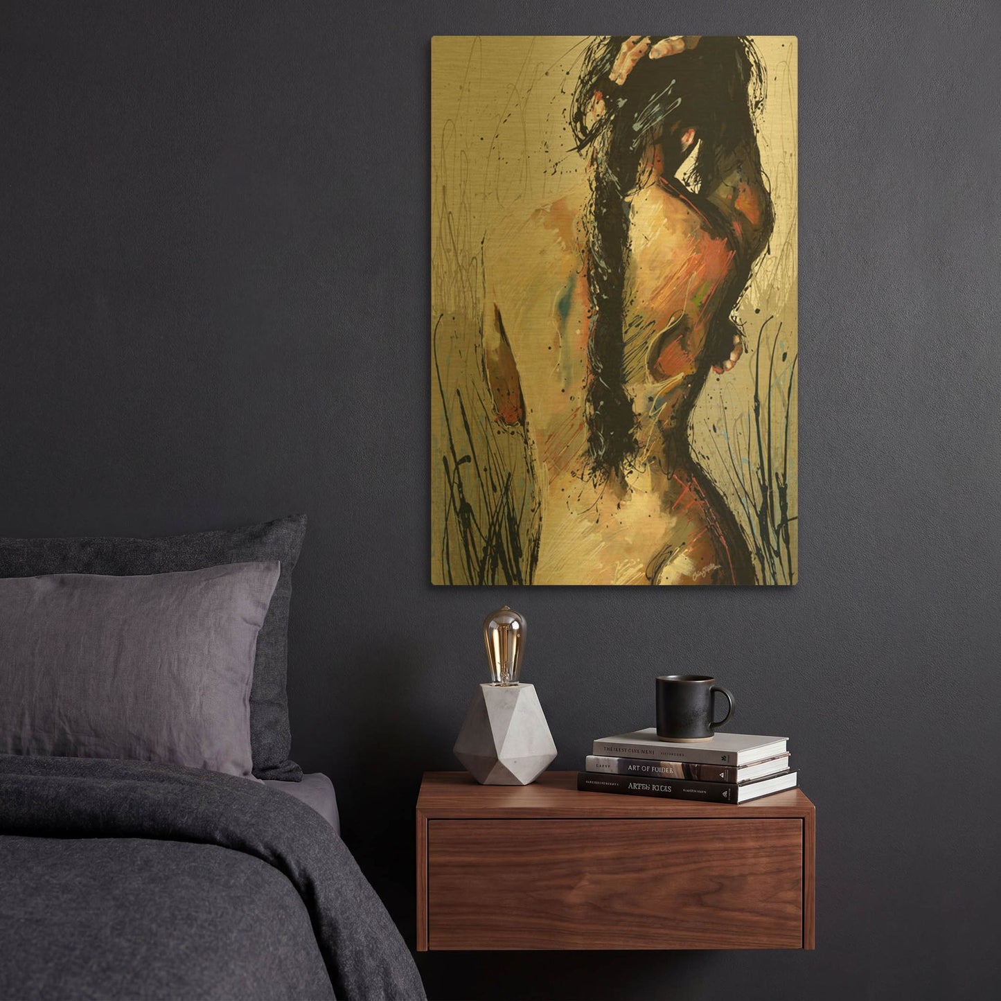 'Mother Ganges' By Colin John Staples Gold Metal Wall Art