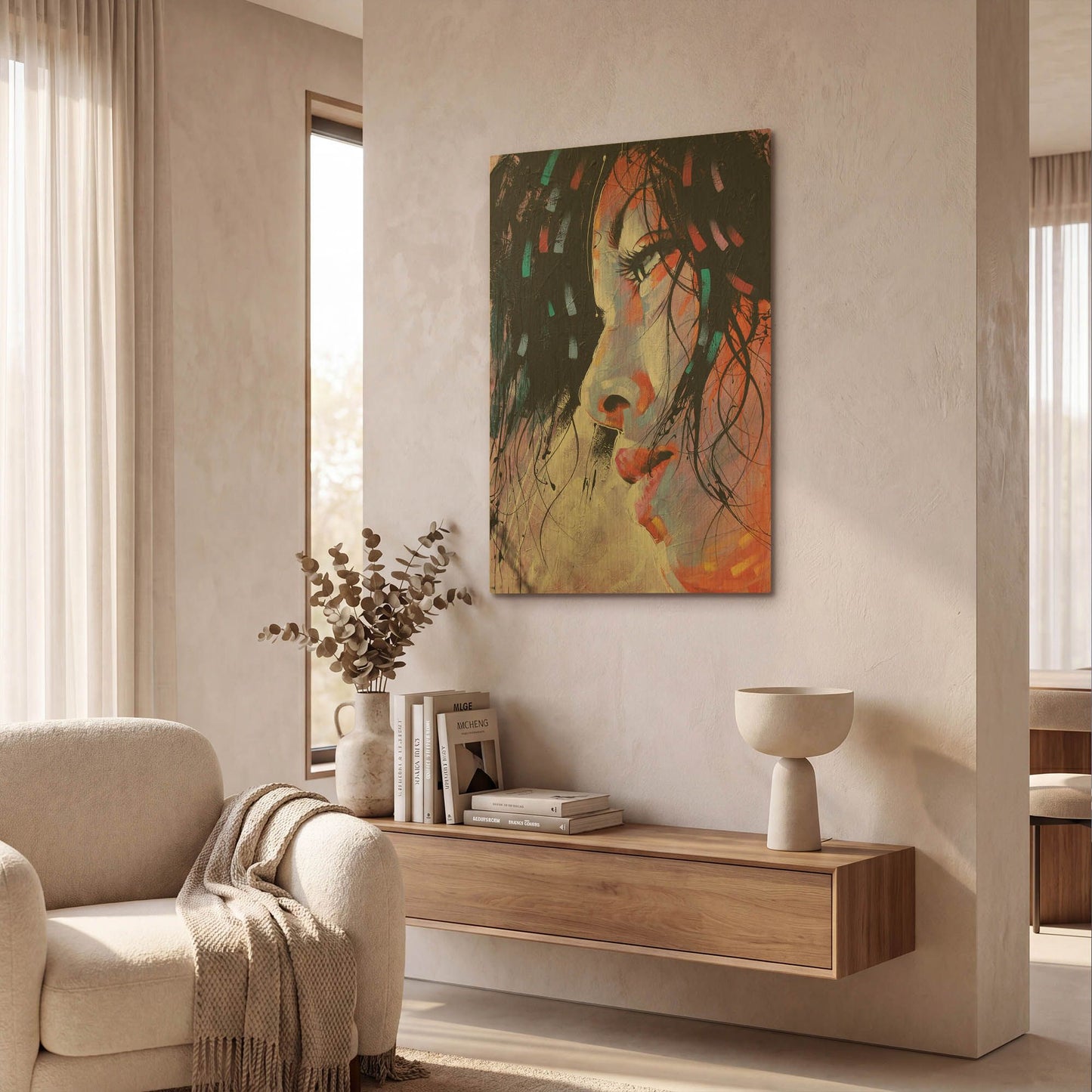 'Nidia' By Colin John Staples Gold Metal Wall Art