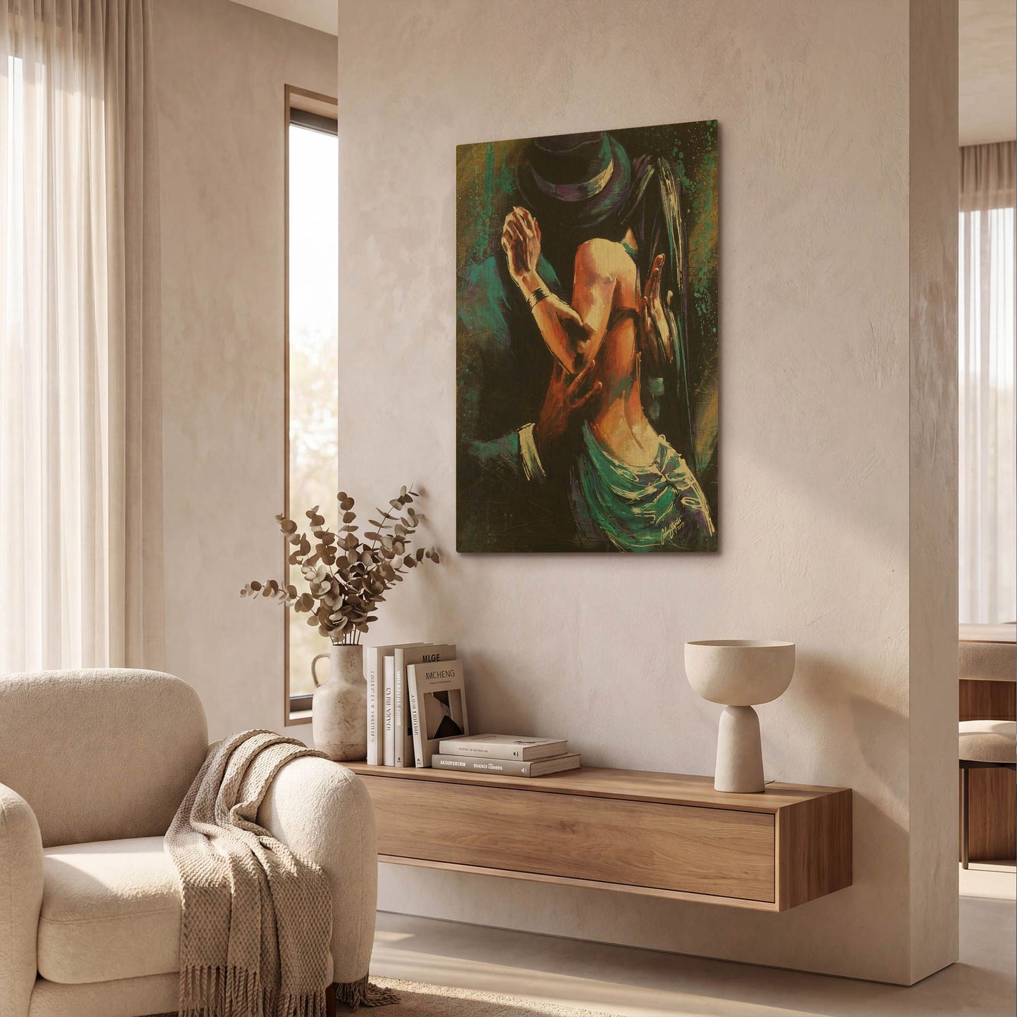 'Passional' By Colin John Staples Gold Metal Wall Art