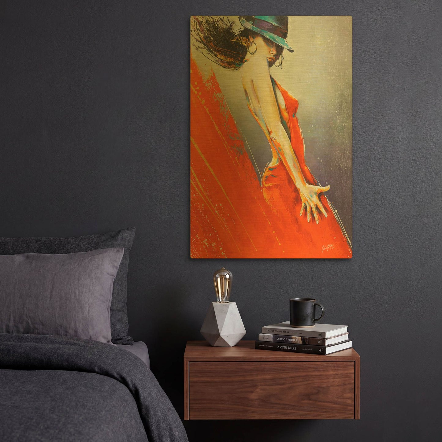 'Rubi' By Colin John Staples Gold Metal Wall Art