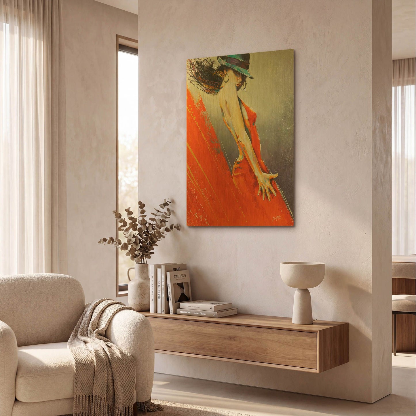 'Rubi' By Colin John Staples Gold Metal Wall Art