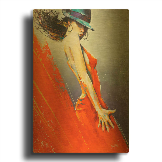 'Rubi' By Colin John Staples Gold Metal Wall Art
