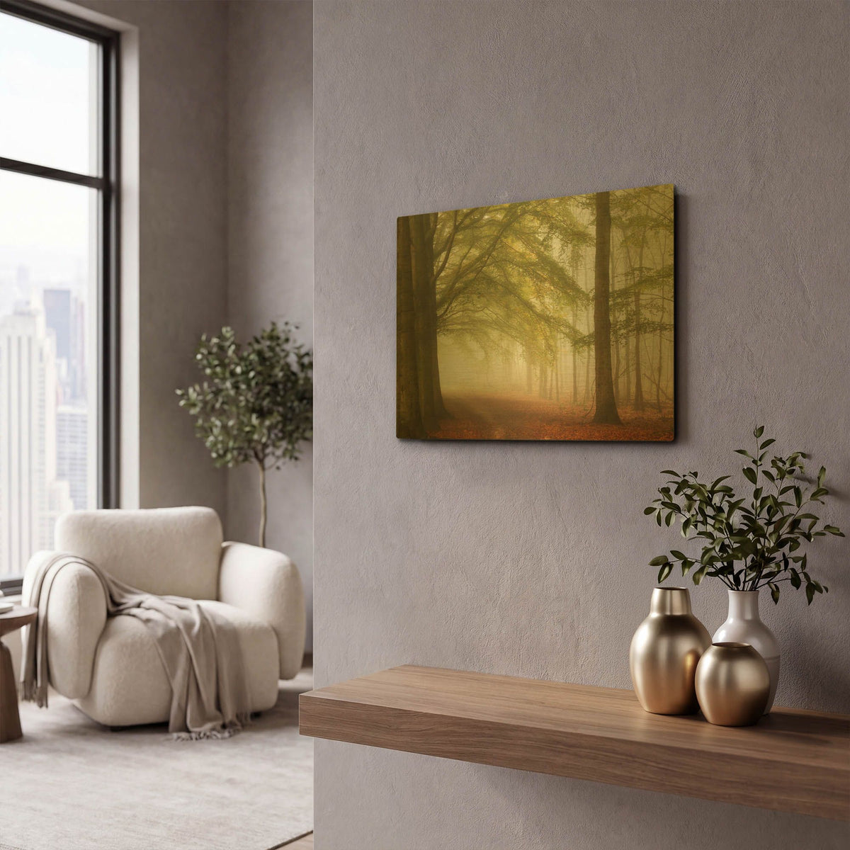 'Dreamwalkers' By Lars van de Goor Gold Metal Wall Art