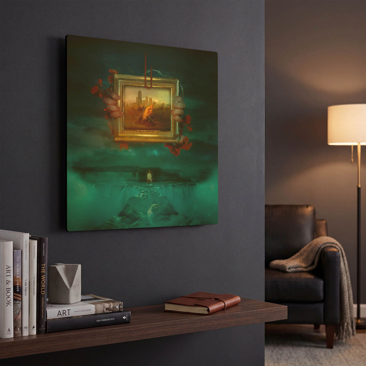 'Dangerous Dreams' By Mario Sanchez Nevado Gold Metal Wall Art