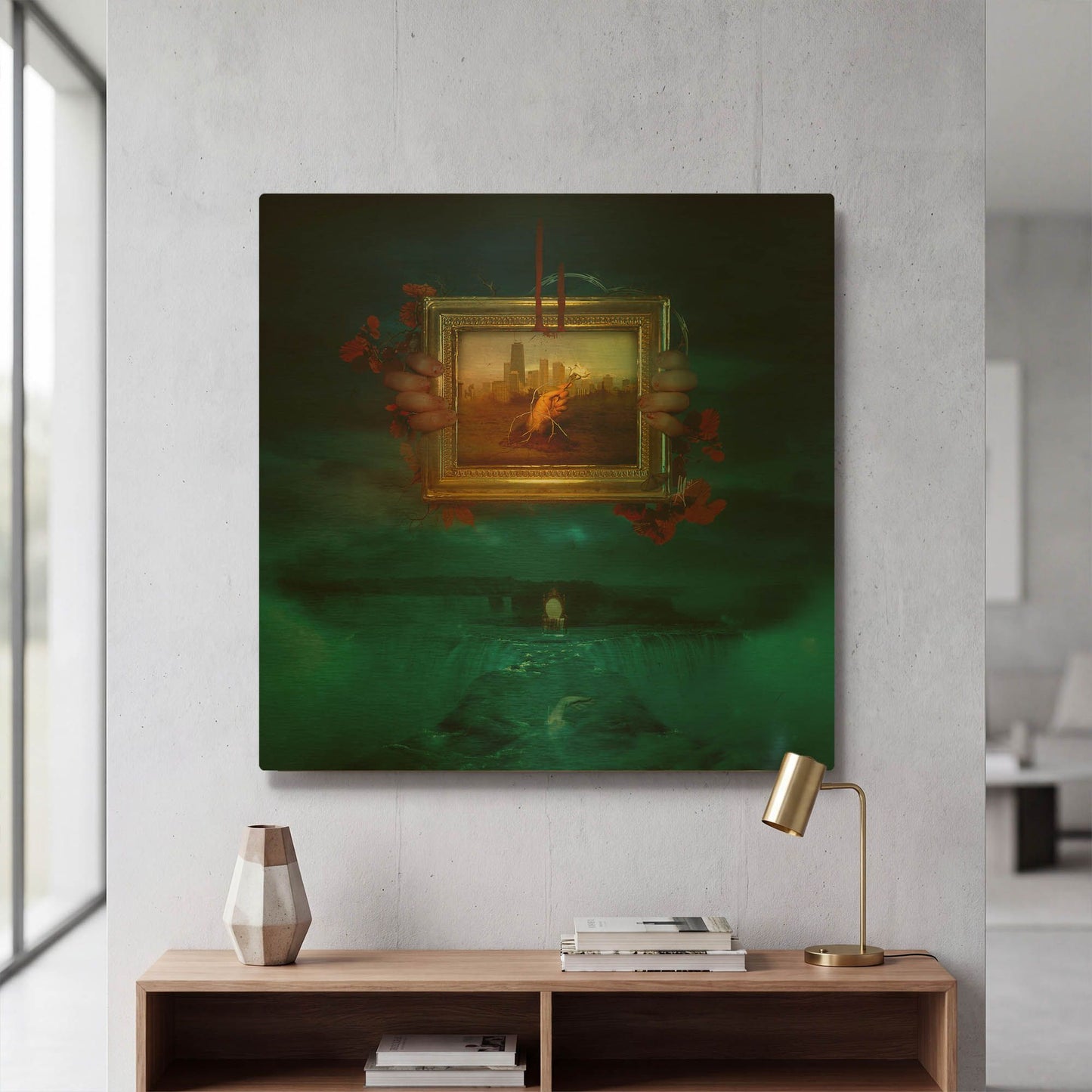 'Dangerous Dreams' By Mario Sanchez Nevado Gold Metal Wall Art