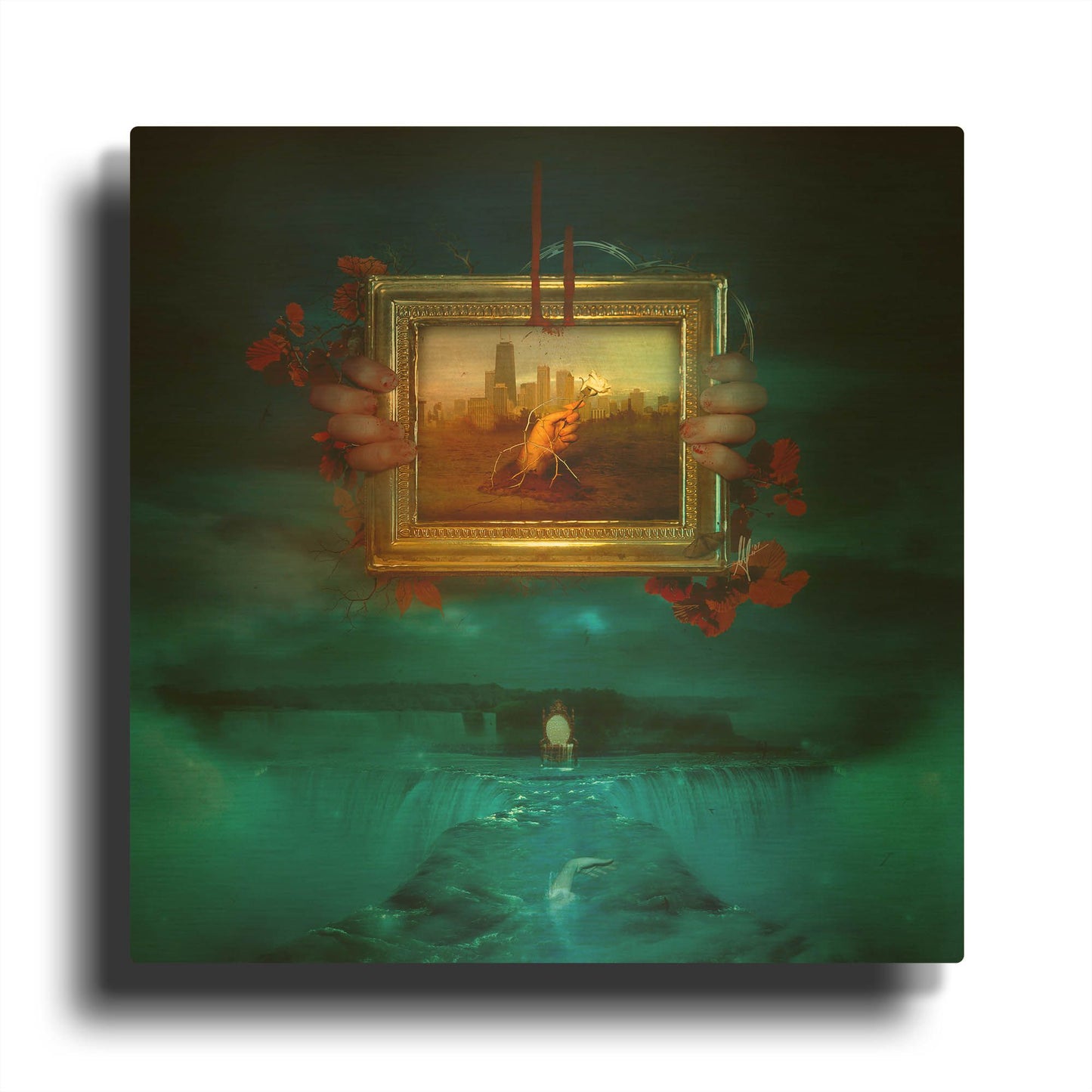 'Dangerous Dreams' By Mario Sanchez Nevado Gold Metal Wall Art