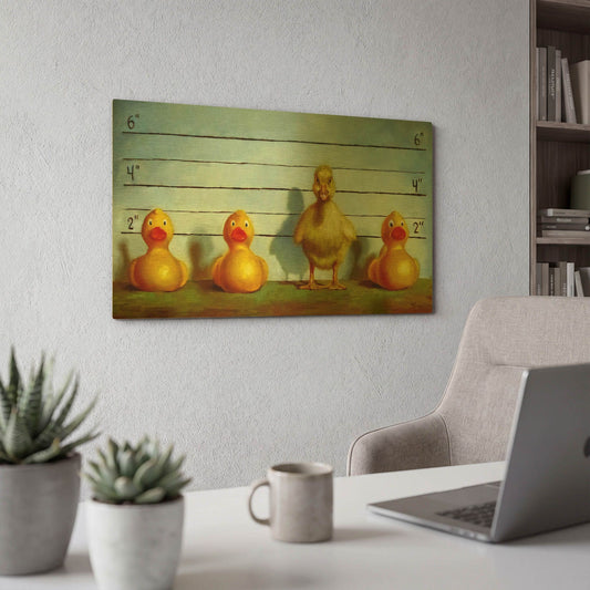 'The Big Lineup' By Lucia Heffernan Gold Metal Wall Art