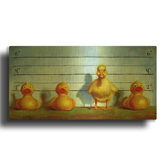 'The Big Lineup' By Lucia Heffernan Gold Metal Wall Art