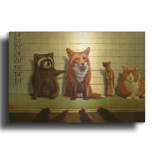 'Usual Suspects' By Lucia Heffernan Gold Metal Wall Art